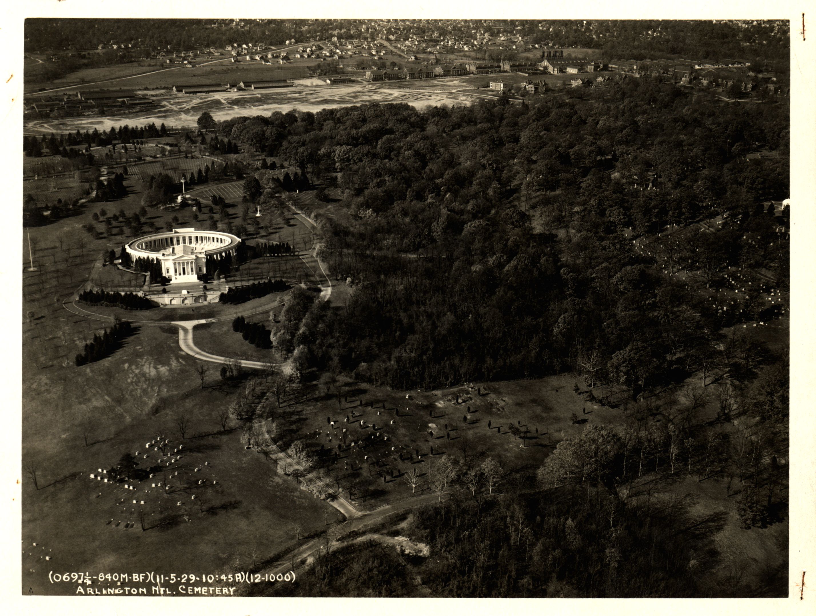 ANCHRC Box 4 Memorial Amphitheater Construction and WWI Unknown Folder 8 Overhead Photo 1929